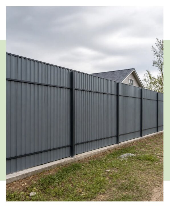 Сплошной забор из профнастила в Анапе по цене от 2596 р. | ЗаборЭксеперт-Нпа